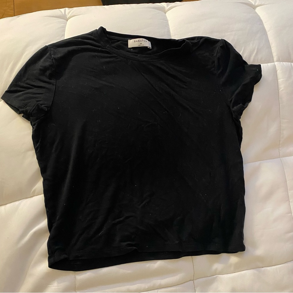 Aritzia Classic Black Short Sleeve Tee